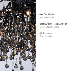 Stropní svítidlo ICICLE 8092-18, černé, 14xG9 small 3