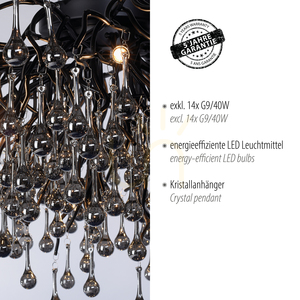 Stropní svítidlo ICICLE 8092-18, černé, 14xG9 small 4