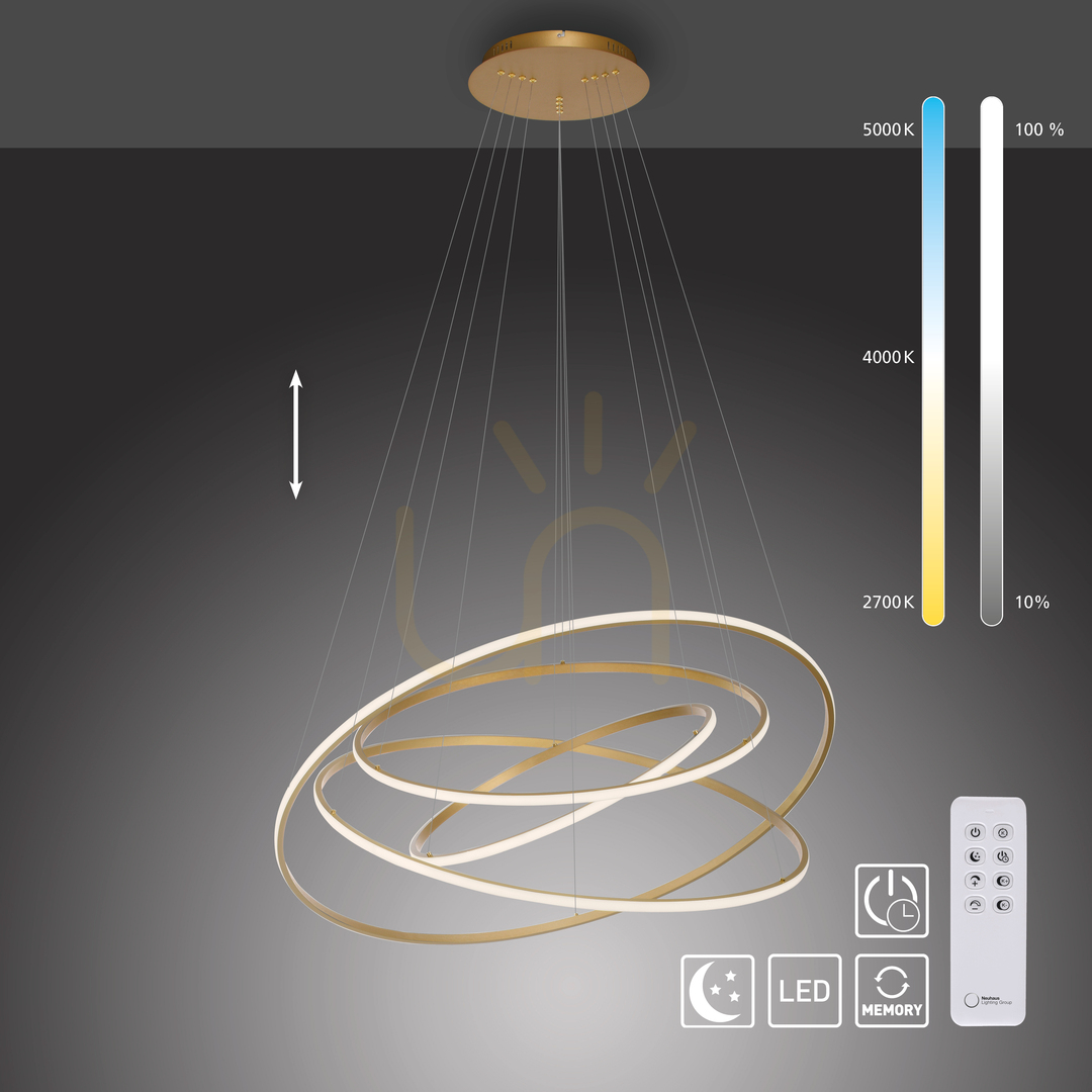 Zobrazit TESSARA 2124-60 Mosazné závěsné svítidlo s 1 LED žárovkou TESSARA 2124-60 Mosazné závěsné svítidlo s 1 LED žárovkou