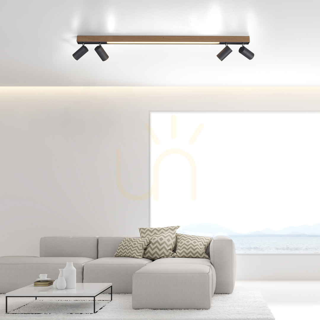 Náhled Stropní svítidlo PURE-LINES 6121-79, dřevěný povrch, 5xLED Stropní svítidlo PURE-LINES 6121-79, dřevěný povrch, 5xLED