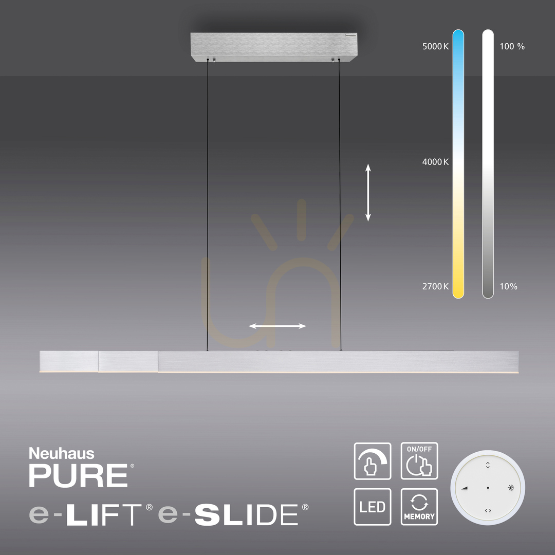 Náhled PURE MOTO-RISE 2545-95 Stříbrné závěsné svítidlo se 3 LED diodami PURE MOTO-RISE 2545-95 Stříbrné závěsné svítidlo se 3 LED diodami