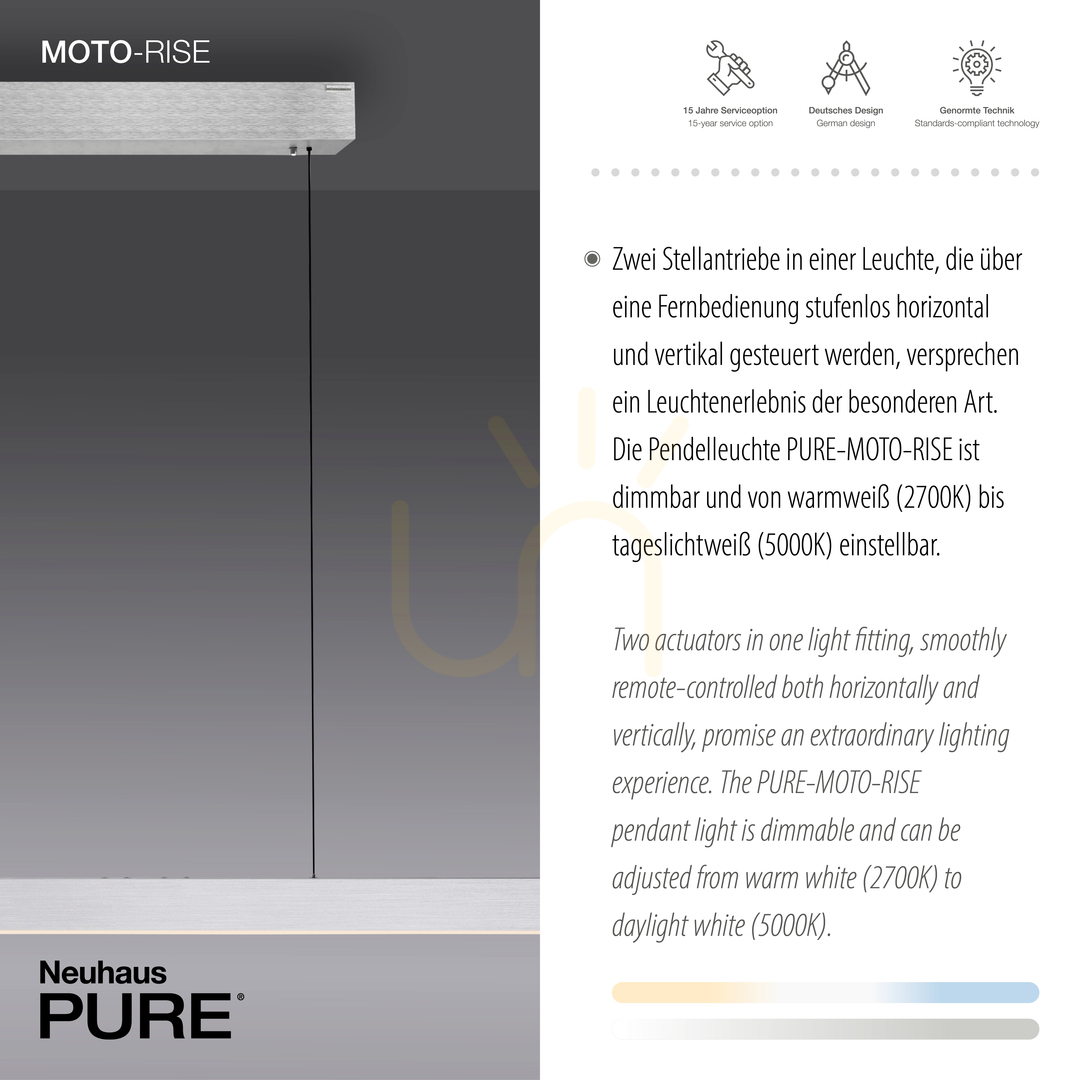 Zobrazit PURE MOTO-RISE 2545-95 Stříbrné závěsné svítidlo se 3 LED diodami PURE MOTO-RISE 2545-95 Stříbrné závěsné svítidlo se 3 LED diodami