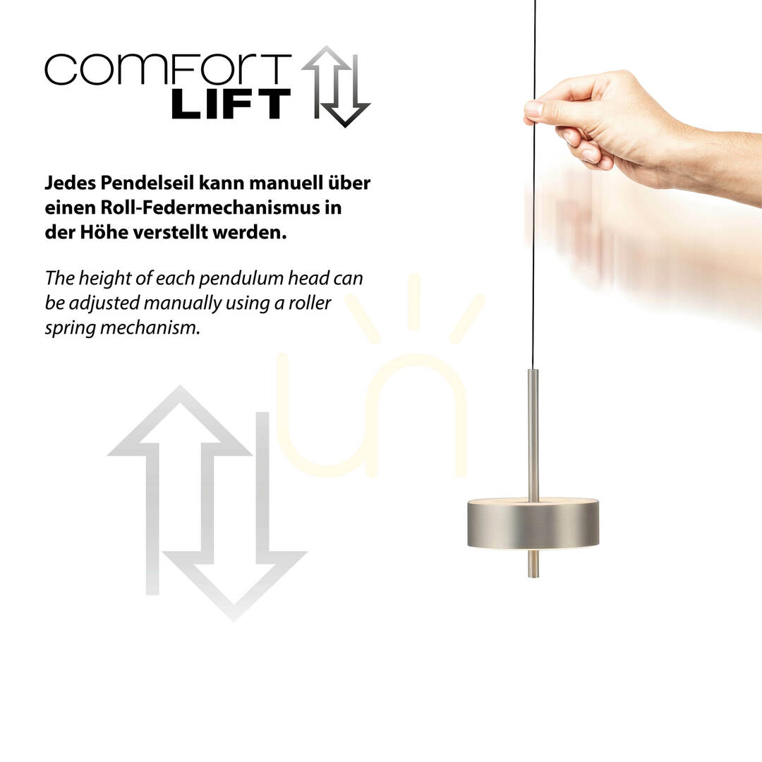 Pohled Q-ROTATE 2248-95 Stříbrné závěsné svítidlo se 3 LED diodami Q-ROTATE 2248-95 Stříbrné závěsné svítidlo se 3 LED diodami
