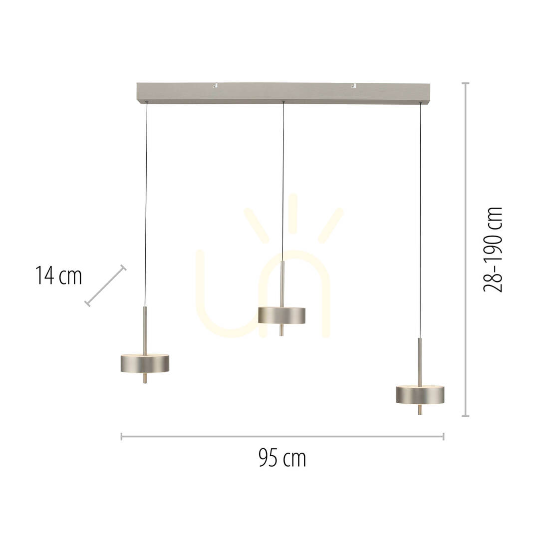 Zobrazit Q-ROTATE 2248-95 Stříbrné závěsné svítidlo se 3 LED diodami Q-ROTATE 2248-95 Stříbrné závěsné svítidlo se 3 LED diodami