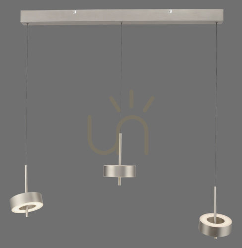 Kontrola Q-ROTATE 2248-95 Stříbrné závěsné svítidlo se 3 LED diodami