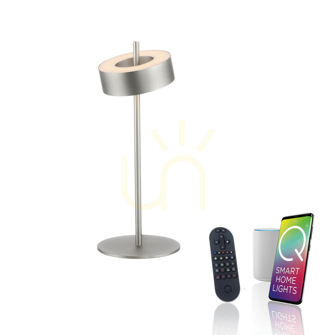 Pohled Stolní lampa Q-ROTATE 4324-95, stříbrná, 1xLED Stolní lampa Q-ROTATE 4324-95, stříbrná, 1xLED