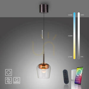 Q-KON 2741-20 Měděné závěsné svítidlo, 1xLED small 12