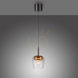 Q-KON 2741-20 Měděné závěsné svítidlo, 1xLED small 18
