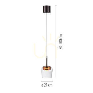 Q-KON 2741-20 Měděné závěsné svítidlo, 1xLED small 8