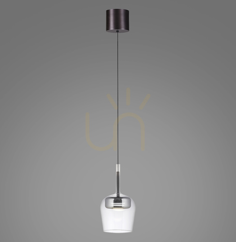 Kontrola Q-KON 2741-21 Stříbrné závěsné svítidlo s 1 LED diodou