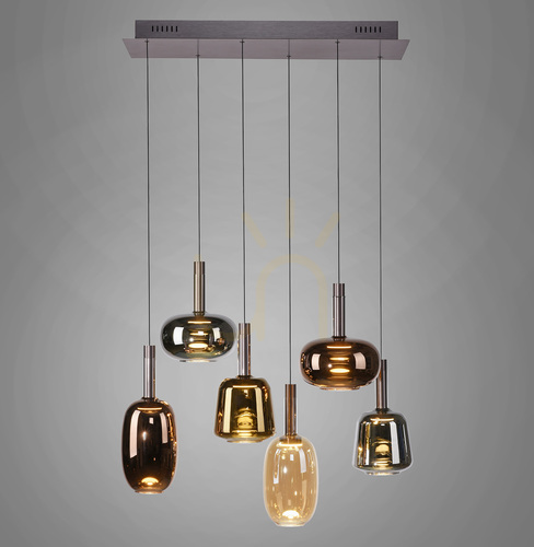 Kontrola IRIDES 2681-70 Vícebarevné závěsné svítidlo s 6 LED diodami