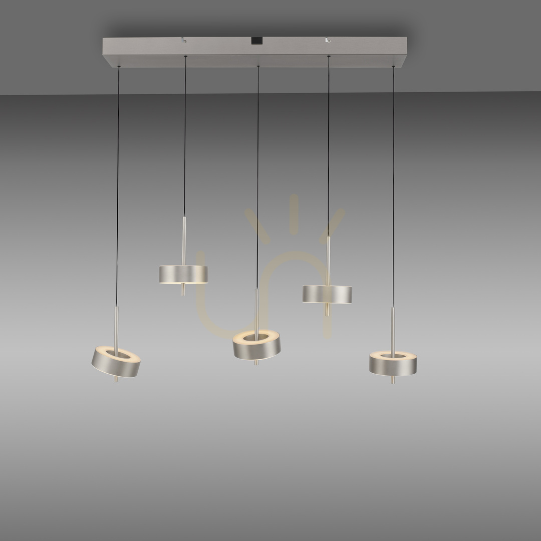 Pohled Q-ROTATE 2249-95 Stříbrné závěsné svítidlo s 5 LED diodami Q-ROTATE 2249-95 Stříbrné závěsné svítidlo s 5 LED diodami