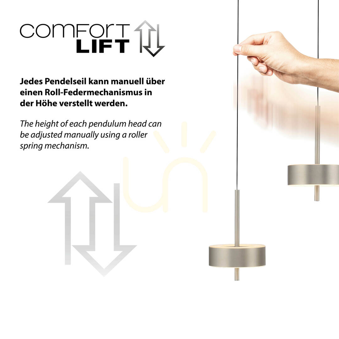 Pohled Q-ROTATE 2249-95 Stříbrné závěsné svítidlo s 5 LED diodami Q-ROTATE 2249-95 Stříbrné závěsné svítidlo s 5 LED diodami