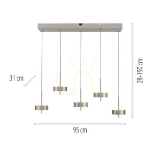 Q-ROTATE 2249-95 Stříbrné závěsné svítidlo s 5 LED diodami 8 Q-ROTATE 2249-95 Stříbrné závěsné svítidlo s 5 LED diodami small 8