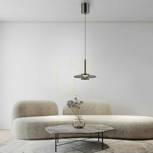 PURE VITRUM 2053-15 Šedé závěsné svítidlo s 2 LED diodami small 19