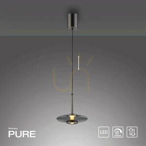 PURE VITRUM 2053-15 Šedé závěsné svítidlo s 2 LED diodami small 24