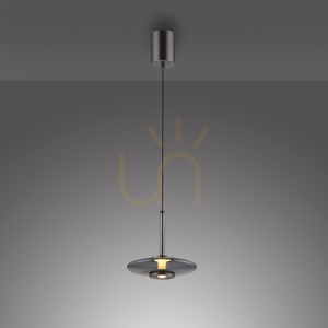 PURE VITRUM 2053-15 Šedé závěsné svítidlo s 2 LED diodami small 5