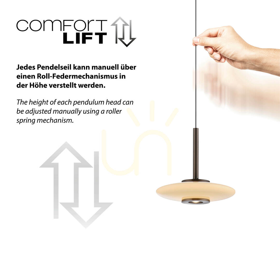 Pohled PURE VITRUM 2053-34 Hnědé závěsné svítidlo s 2 LED diodami PURE VITRUM 2053-34 Hnědé závěsné svítidlo s 2 LED diodami