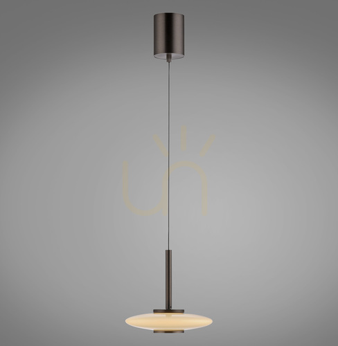Kontrola PURE VITRUM 2053-34 Hnědé závěsné svítidlo s 2 LED diodami