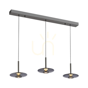 PURE VITRUM 2083-15 Šedé závěsné svítidlo s 6 LED diodami small 20