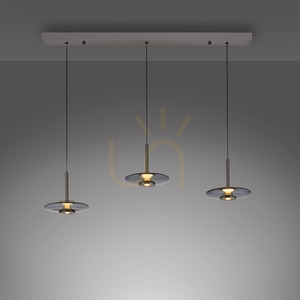 PURE VITRUM 2083-15 Šedé závěsné svítidlo s 6 LED diodami small 5