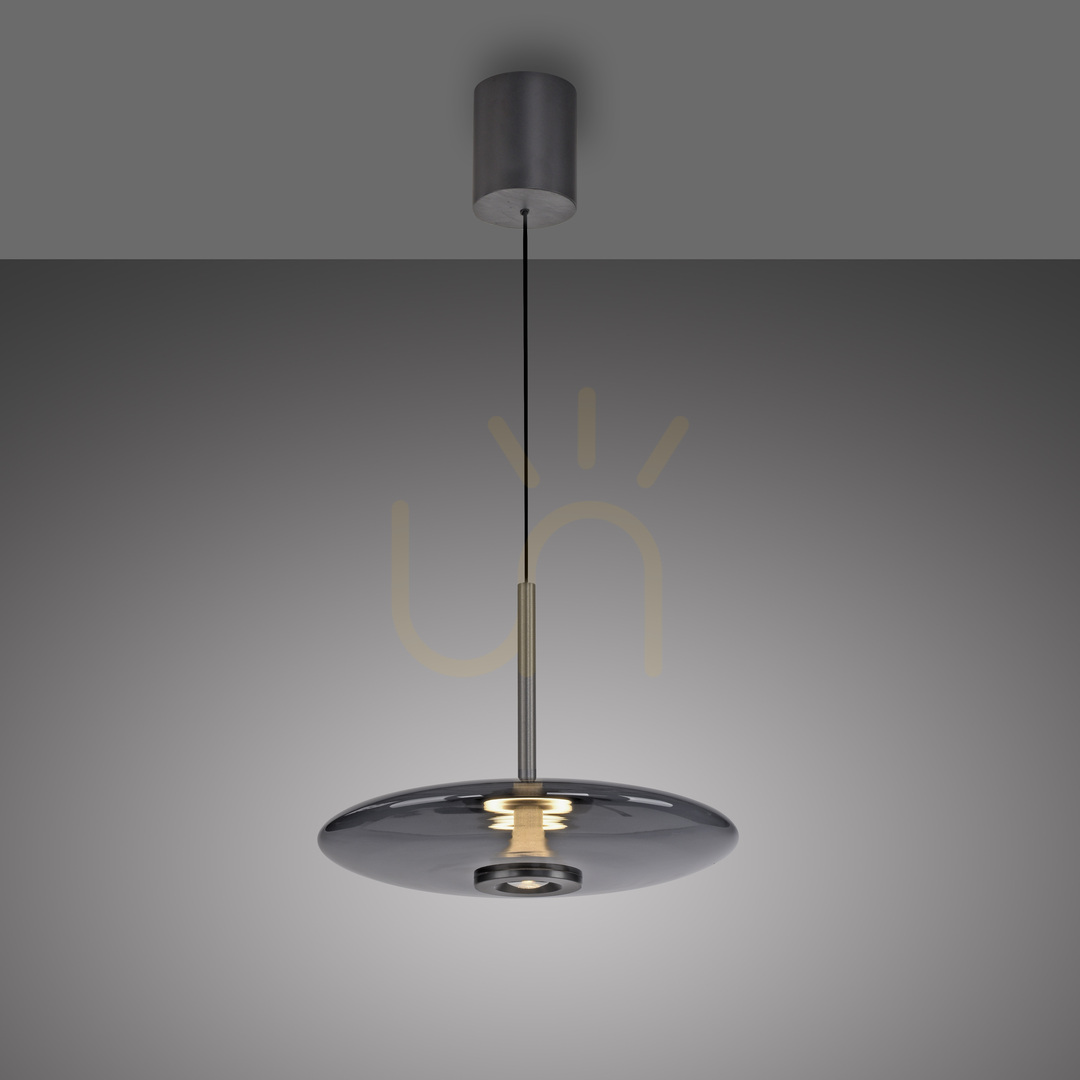 Kontrola PURE E-VITRUM 2084-15 Šedé závěsné svítidlo s 2 LED diodami PURE E-VITRUM 2084-15 Šedé závěsné svítidlo s 2 LED diodami