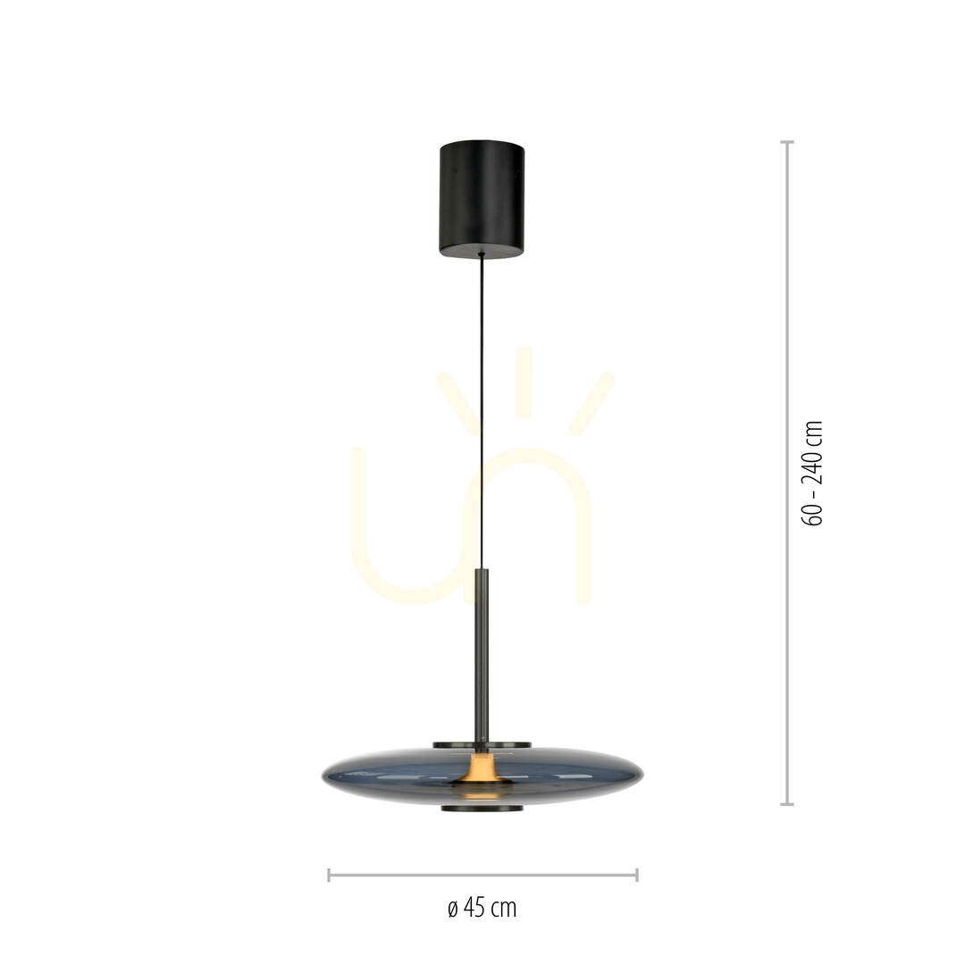 Zobrazit PURE E-VITRUM 2084-15 Šedé závěsné svítidlo s 2 LED diodami PURE E-VITRUM 2084-15 Šedé závěsné svítidlo s 2 LED diodami