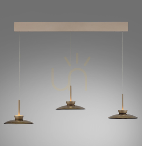 Kontrola PURE MOON 2193-97 Hnědé závěsné svítidlo s 6 LED diodami