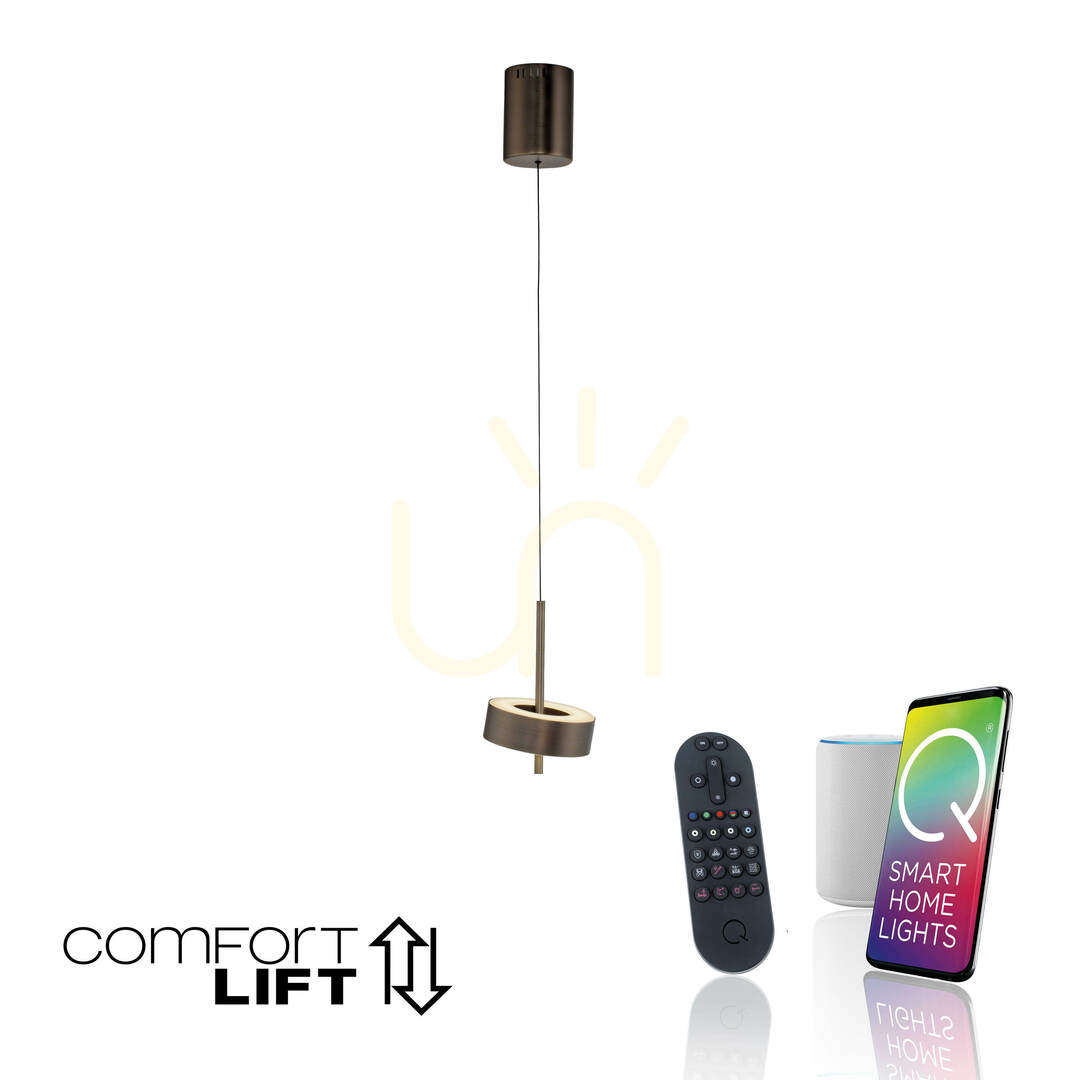 Pohled Q-ROTATE 2247-34 Hnědé závěsné svítidlo s 1 LED diodou Q-ROTATE 2247-34 Hnědé závěsné svítidlo s 1 LED diodou