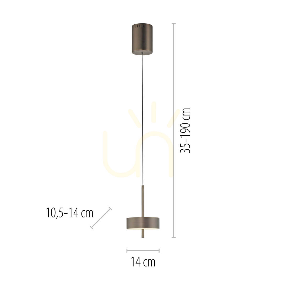 Zobrazit Q-ROTATE 2247-34 Hnědé závěsné svítidlo s 1 LED diodou Q-ROTATE 2247-34 Hnědé závěsné svítidlo s 1 LED diodou