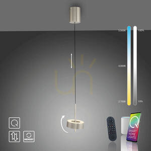 Q-ROTATE 2247-95, stříbrné závěsné LED svítidlo small 11