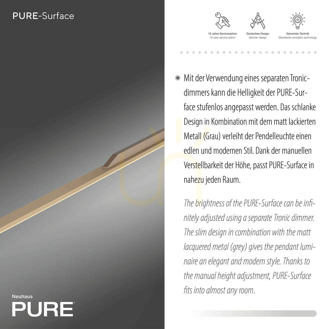 Zobrazit PURE SURFACE 2302-97 Hnědé závěsné svítidlo s 1 LED diodou PURE SURFACE 2302-97 Hnědé závěsné svítidlo s 1 LED diodou