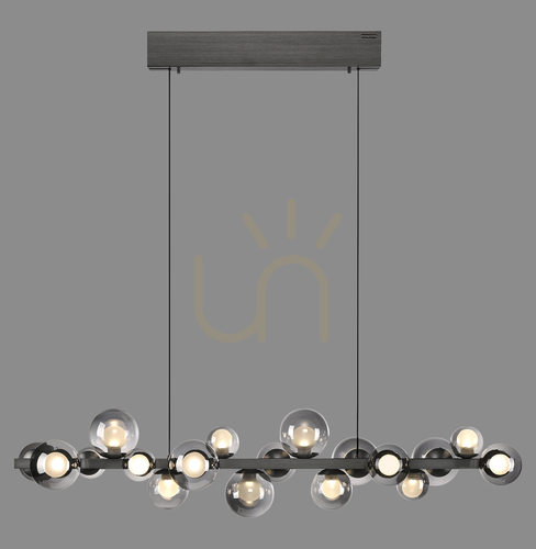 Kontrola PURE E-POPUP 2557-15 Šedé závěsné svítidlo s 18 LED diodami