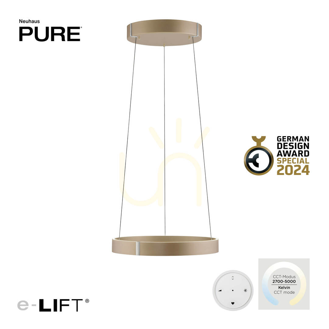 Pohled PURE E-CLIPSE 2560-97 Hnědé závěsné svítidlo s 2 LED diodami PURE E-CLIPSE 2560-97 Hnědé závěsné svítidlo s 2 LED diodami