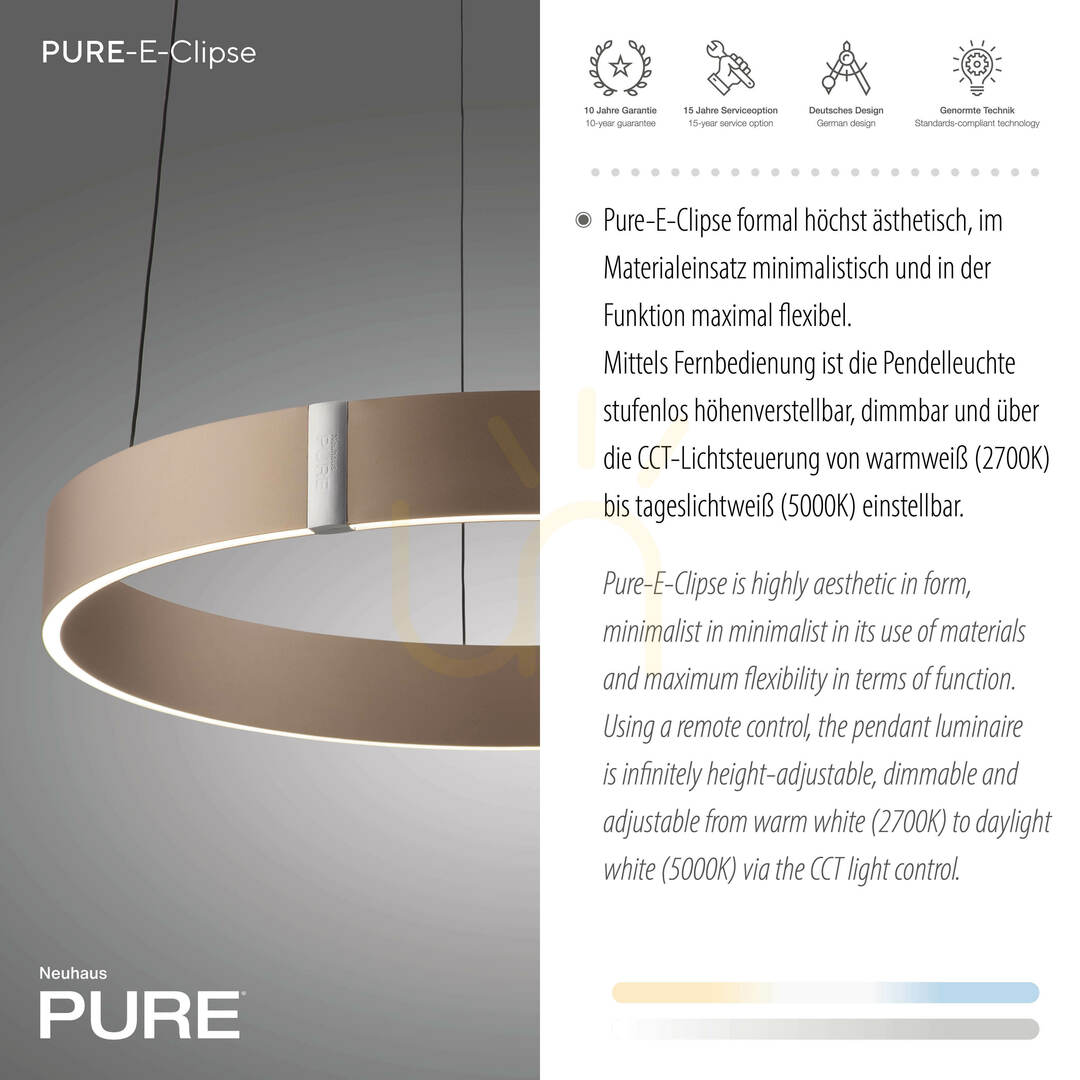 Zobrazit PURE E-CLIPSE 2560-97 Hnědé závěsné svítidlo s 2 LED diodami PURE E-CLIPSE 2560-97 Hnědé závěsné svítidlo s 2 LED diodami