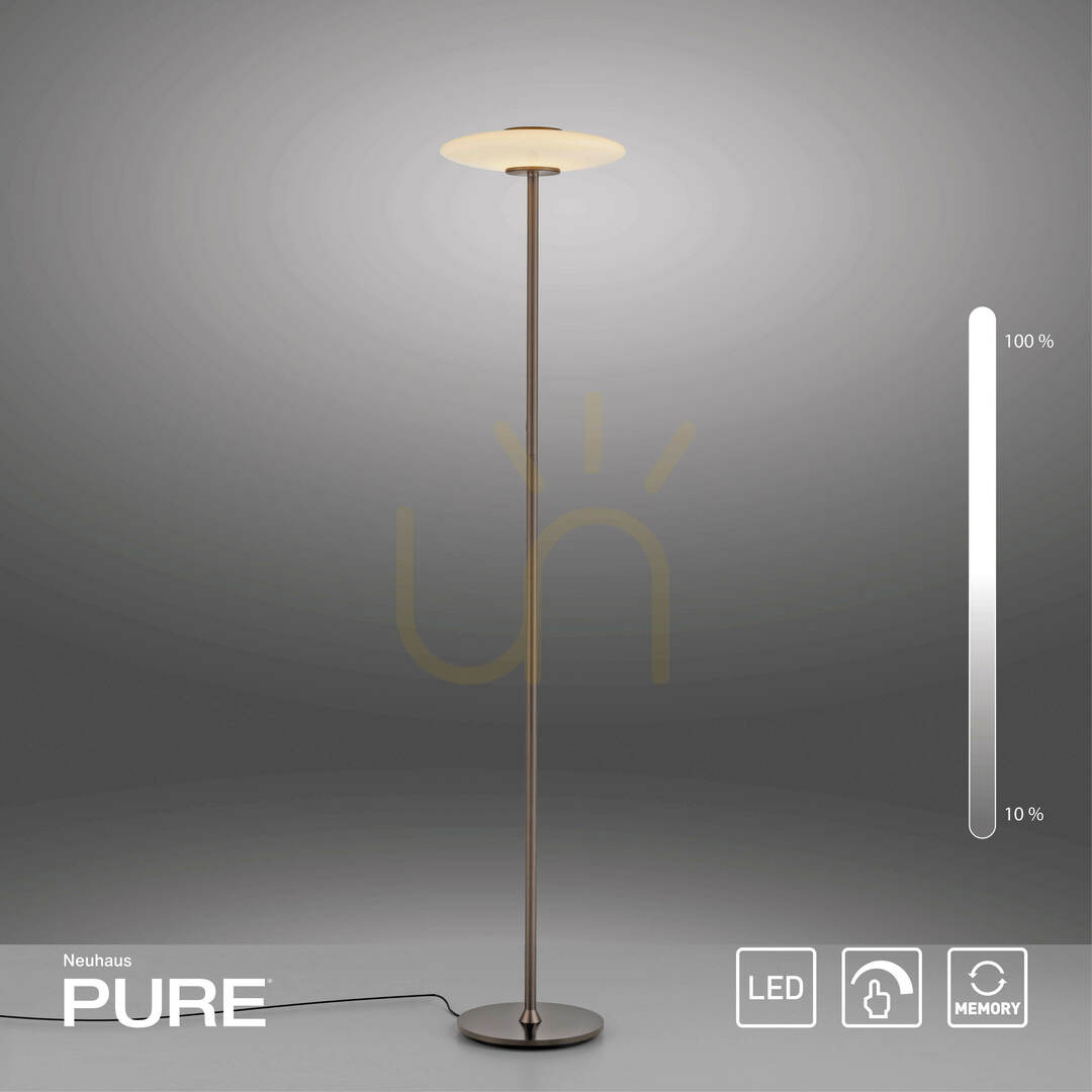 Pohled Stojací lampa PURE VITRUM 481-34, hnědá, 2xLED Stojací lampa PURE VITRUM 481-34, hnědá, 2xLED