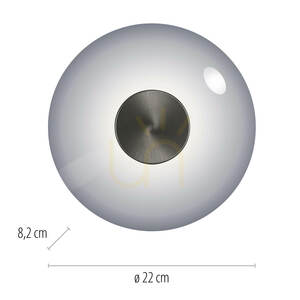 Nástěnné a stropní LED svítidlo Paul Neuhaus PURE VITRUM 6082-15, šedé, kouřové sklo, 22 cm small 15