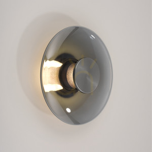 Nástěnné a stropní LED svítidlo Paul Neuhaus PURE VITRUM 6082-15, šedé, kouřové sklo, 22 cm small 24