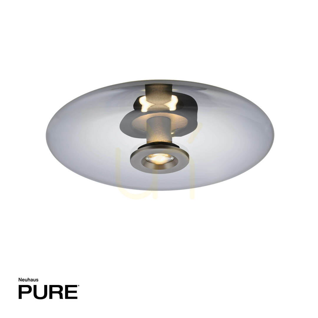 Pohled PURE VITRUM 6083-15 Stropní svítidlo, šedé, 2xLED PURE VITRUM 6083-15 Stropní svítidlo, šedé, 2xLED