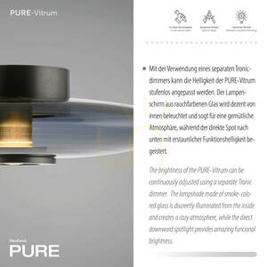 PURE VITRUM 6083-15 Stropní svítidlo, šedé, 2xLED 3 PURE VITRUM 6083-15 Stropní svítidlo, šedé, 2xLED small 3