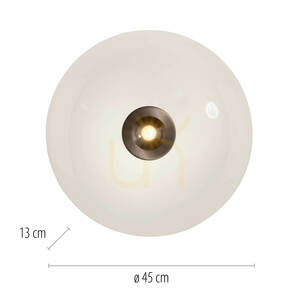 PURE VITRUM 6083-34 Hnědé stropní svítidlo, 2xLED small 8