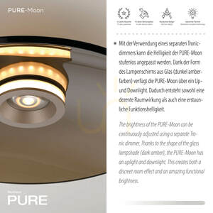PURE MOON 6095-97 Hnědé stropní svítidlo, 2xLED small 4