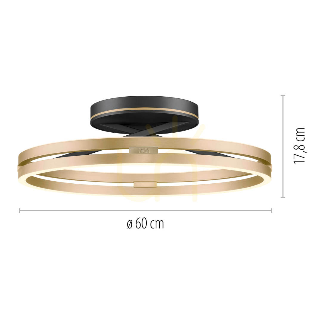 Zobrazit PURE LOOP 6552-68 Černé stropní svítidlo, 2xLED PURE LOOP 6552-68 Černé stropní svítidlo, 2xLED