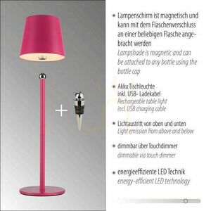 Stolní lampa BOTERIA 19251-87, růžová, 1xLED small 7
