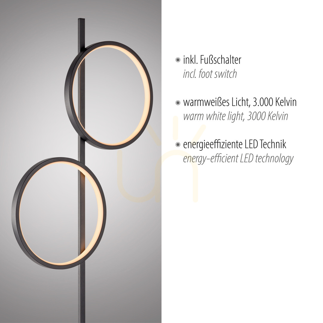 Zobrazit Stojací lampa MINI RITUS 15396-18, černá, 2xLED Stojací lampa MINI RITUS 15396-18, černá, 2xLED