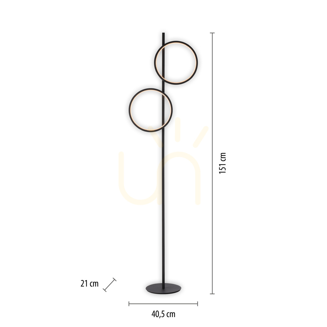 Zobrazit Stojací lampa MINI RITUS 15396-18, černá, 2xLED Stojací lampa MINI RITUS 15396-18, černá, 2xLED