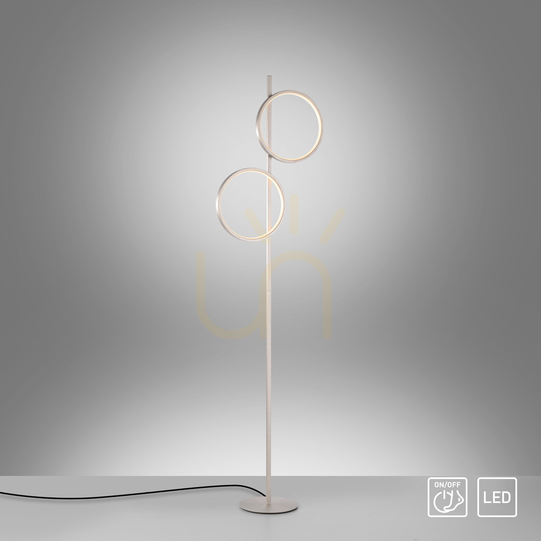 Pohled Stojací lampa MINI RITUS 15396-21, stříbrná, 2xLED Stojací lampa MINI RITUS 15396-21, stříbrná, 2xLED