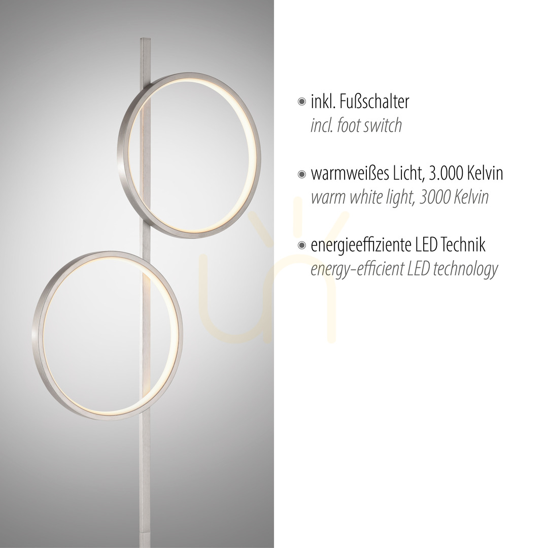 Zobrazit Stojací lampa MINI RITUS 15396-21, stříbrná, 2xLED Stojací lampa MINI RITUS 15396-21, stříbrná, 2xLED