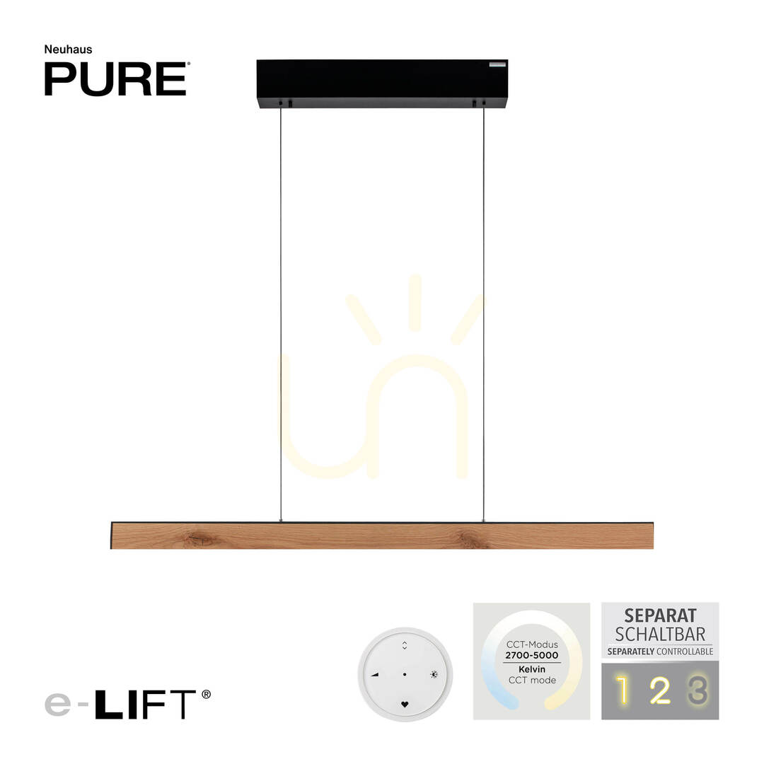 Pohled PURE E-MOTION 2570-79 Černé závěsné svítidlo s 2 LED diodami PURE E-MOTION 2570-79 Černé závěsné svítidlo s 2 LED diodami