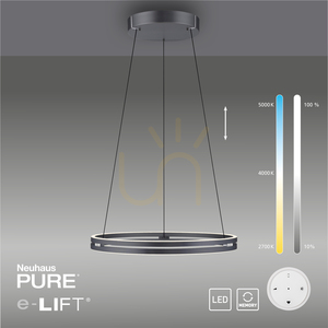 PURE E-LOOP 2551-15 Šedé závěsné svítidlo s 2 LED diodami small 12